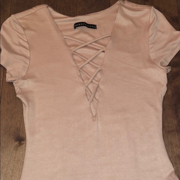 Blush Nude Mid calf Bodycon dress! - Picture 2 of 3
